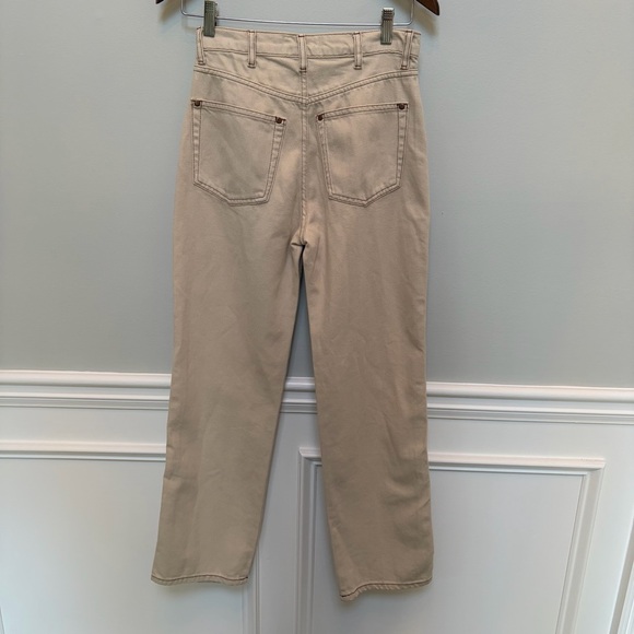 Reformation Cowboy Almond EUC Straight Leg Jeans Size 25 - Picture 5 of 12